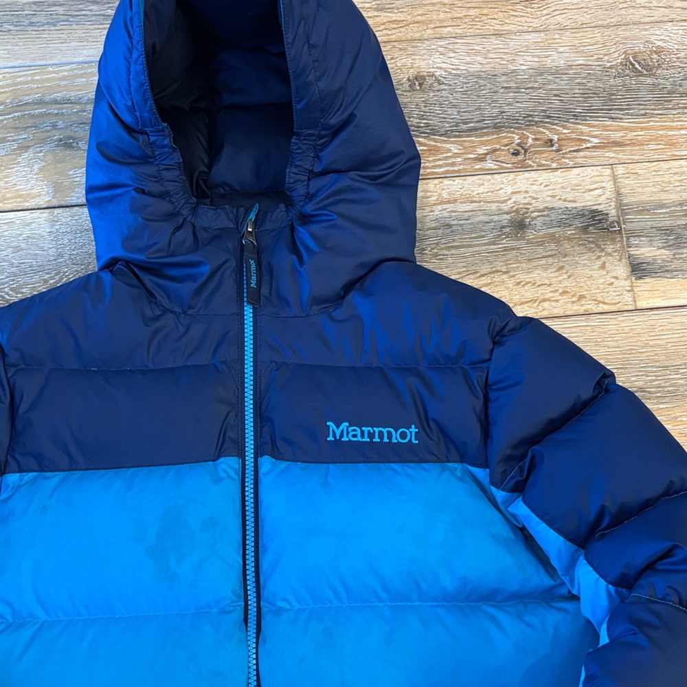 Marmot Kids Blue Puffer Jacket - Picture 2 of 7